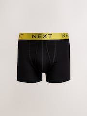 Black Bright Colour Shiny Waistbands 10 pack A-Front Boxers - Image 10 of 14
