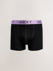 Black Bright Colour Shiny Waistbands 10 pack A-Front Boxers - Image 11 of 14