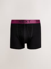 Black Bright Colour Shiny Waistbands 10 pack A-Front Boxers - Image 6 of 14