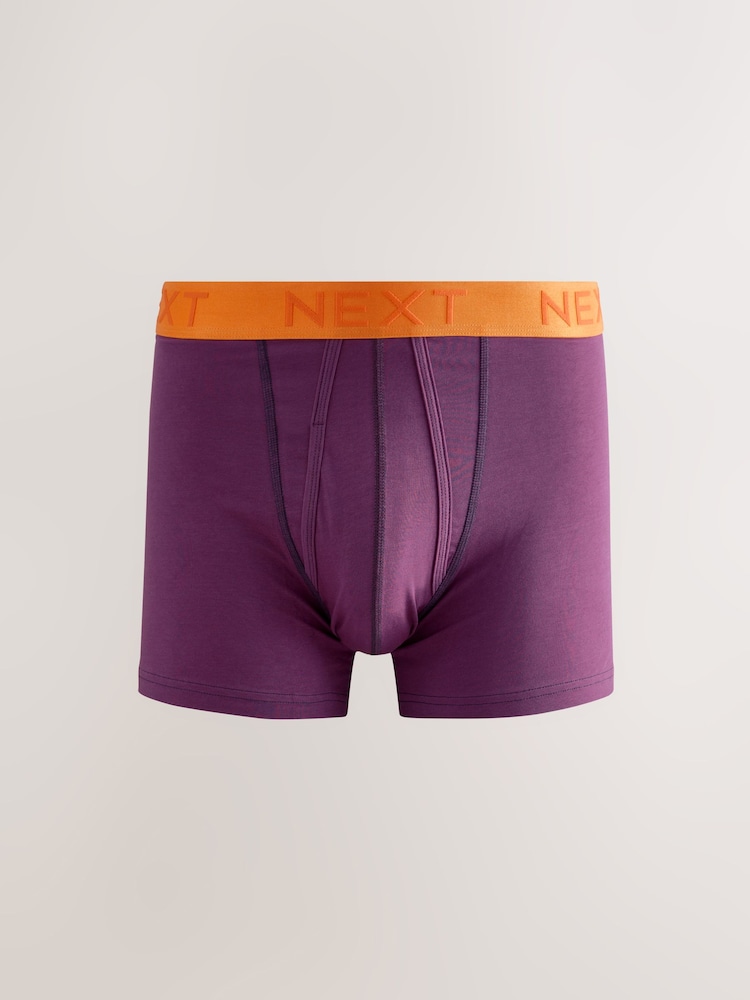 Bright Orange/Green /Yellow Contrast 10 pack A-Front Boxers - Image 11 of 14