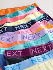 Bright Orange/Green /Yellow Contrast 10 pack A-Front Boxers - Image 14 of 14