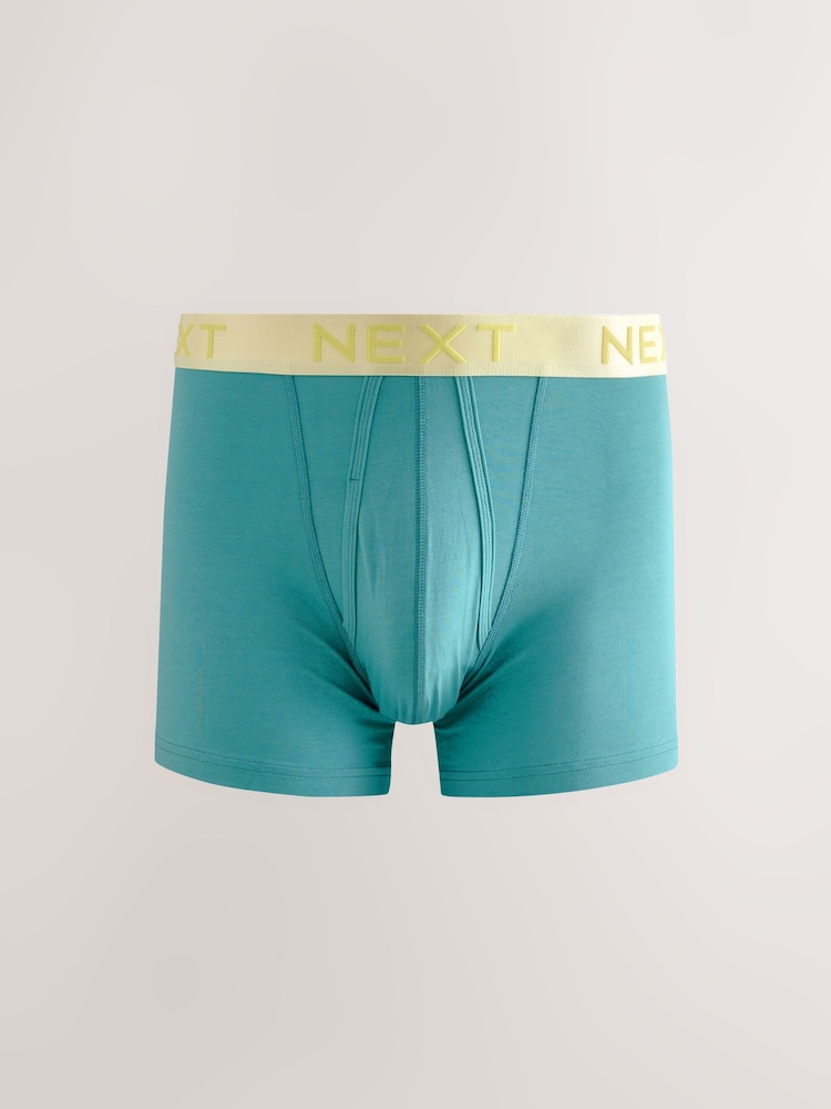 Bright Orange/Green /Yellow Contrast 10 pack A-Front Boxers - Image 8 of 14