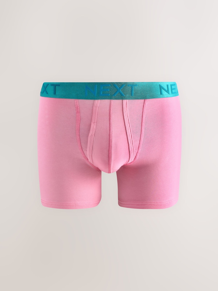 Bright Orange/ Pink/ Green/ Yellow Contrast 15 Pack A-Front Boxers - Image 10 of 18
