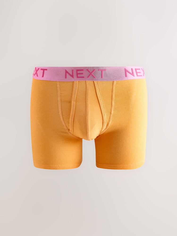 Bright Orange/ Pink/ Green/ Yellow Contrast 15 Pack A-Front Boxers - Image 13 of 18
