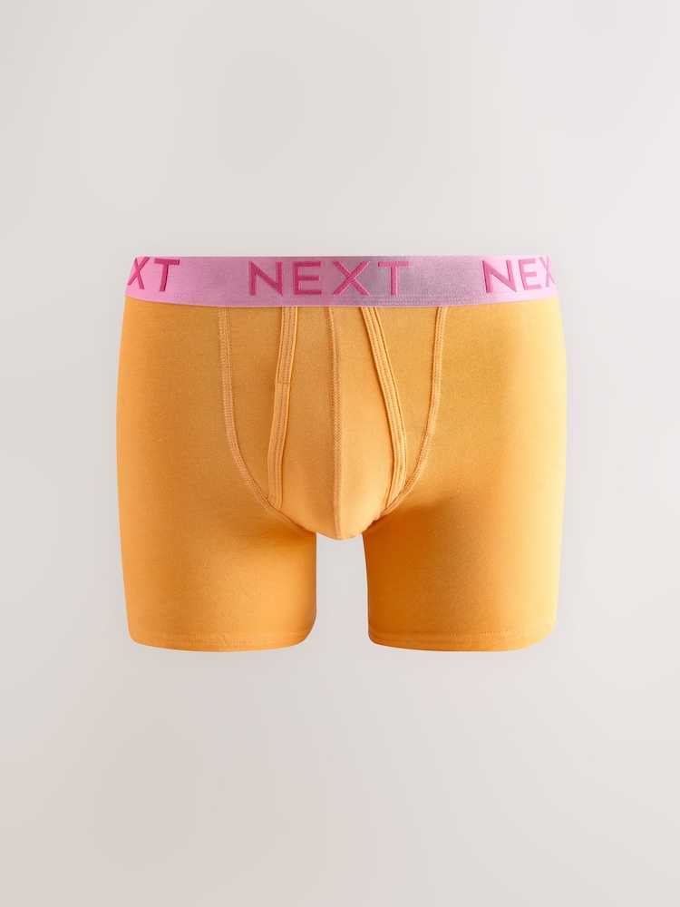 Bright Orange/ Pink/ Green/ Yellow Contrast 15 Pack A-Front Boxers - Image 9 of 18
