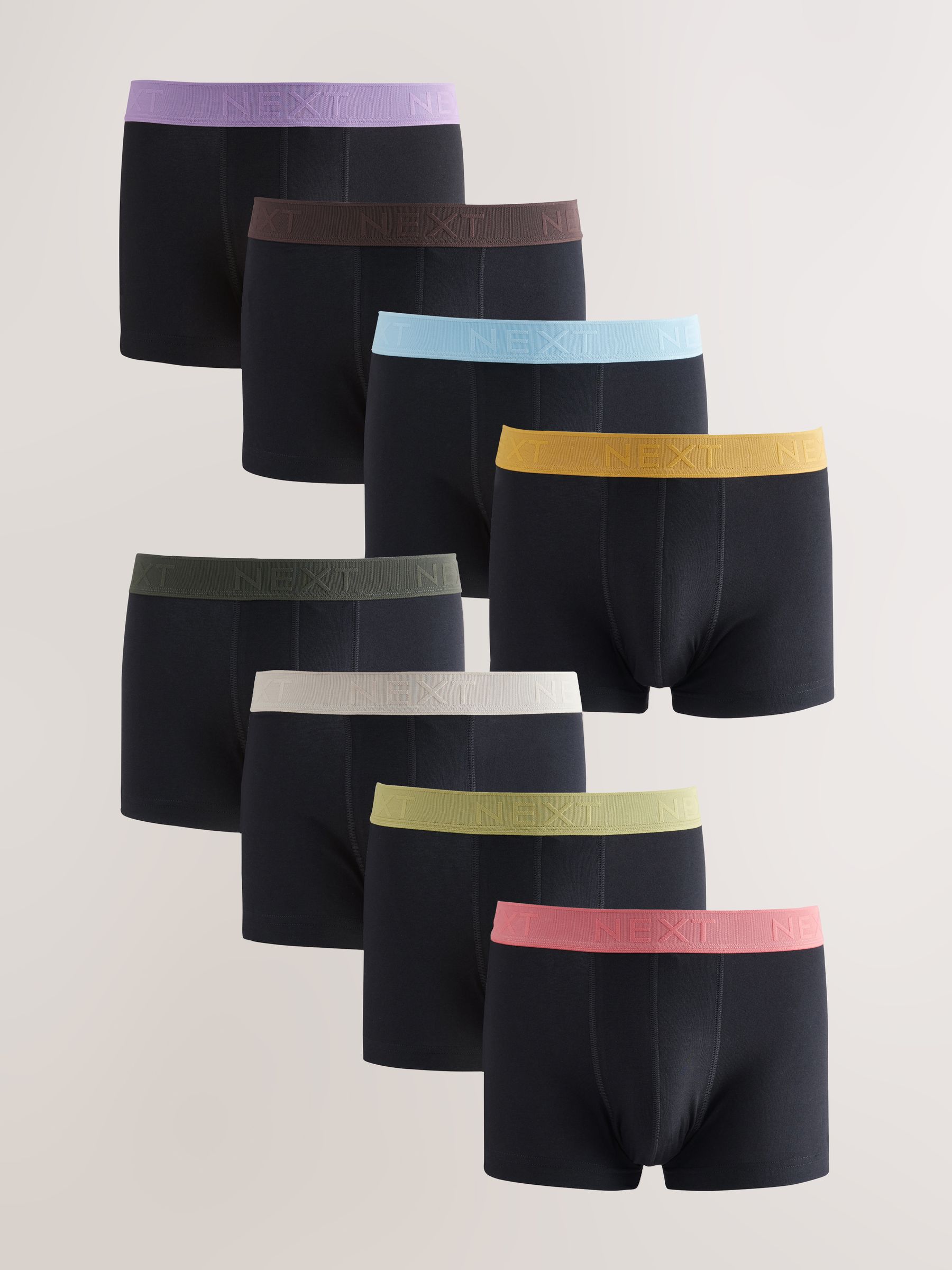 Buy Black Blue/ Purple Textured Waistband Hipsters Boxers