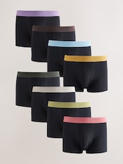 Zwarte en blauwe/paarse tailleband met textuur - Hipster boxershorts - Image 1 of 1