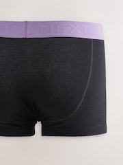 Black Blue/ Purple Textured Waistband Hipsters Boxers - Image 10 of 12