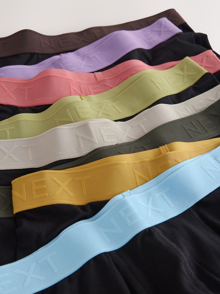 Black Blue/ Purple Textured Waistband Hipsters Boxers - Image 11 of 12