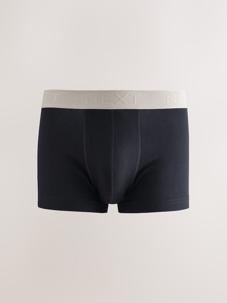 Black Blue/ Purple Textured Waistband Hipsters Boxers - Image 6 of 12