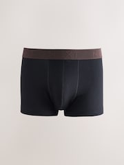 Black Blue/ Purple Textured Waistband Hipsters Boxers - Image 7 of 12