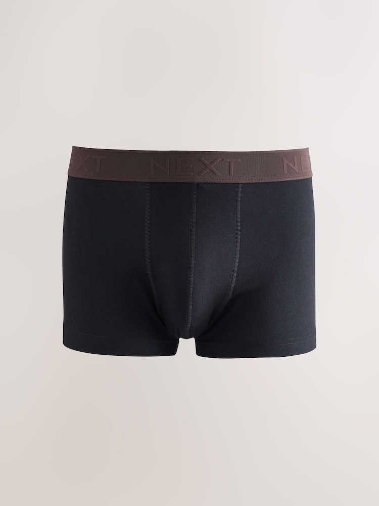 Black Blue/ Purple Textured Waistband Hipsters Boxers - Image 7 of 12