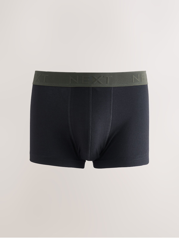 Black Blue/ Purple Textured Waistband Hipsters Boxers - Image 8 of 12