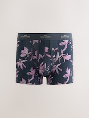Blue/Pink Kew Collection Floral 4 pack Floral Print Signature Kew A-Fronts - Image 2 of 8