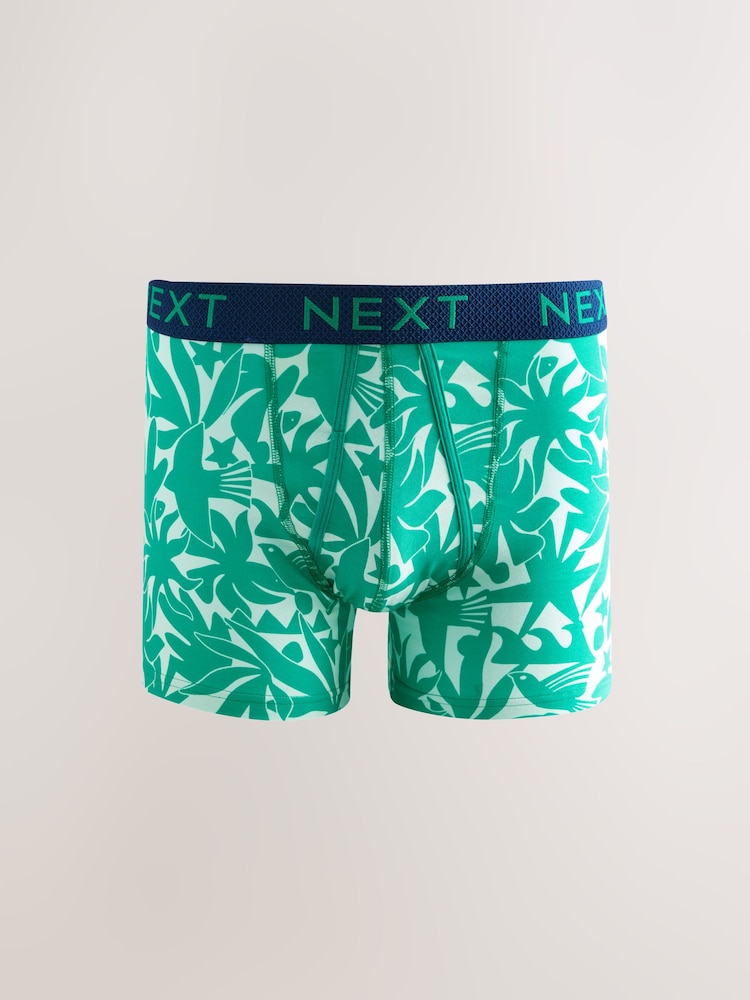 Bright Tonal Pattern Print A-Front Boxers 4 Pack - Image 2 of 8