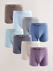 Marl Colour 8 pack Cotton Rich Trunk Boxers 5 Pack - Image 1 of 12