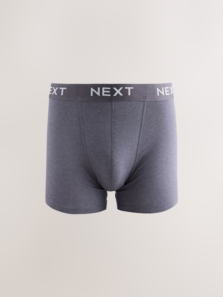 Blau/Grau, meliert - 8 er-Pack - Trunk-Boxershorts mit hohem Baumwollanteil - Image 3 of 12