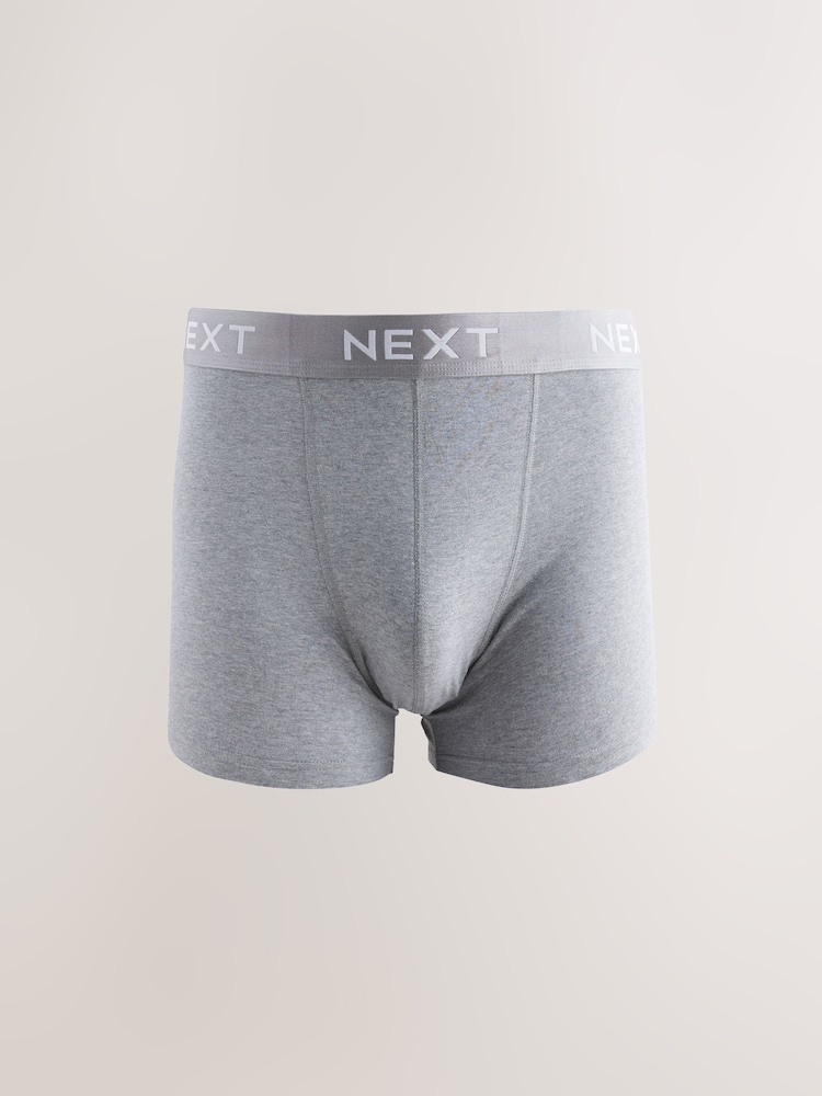 Blau/Grau, meliert - 8 er-Pack - Trunk-Boxershorts mit hohem Baumwollanteil - Image 6 of 12