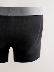 Black Neutral Waistbands A-Front Boxers 8 Pack - Image 10 of 12