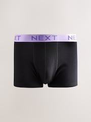 Grey Bright Colour Waistband Trunks Boxers 5 Pack - Image 5 of 9