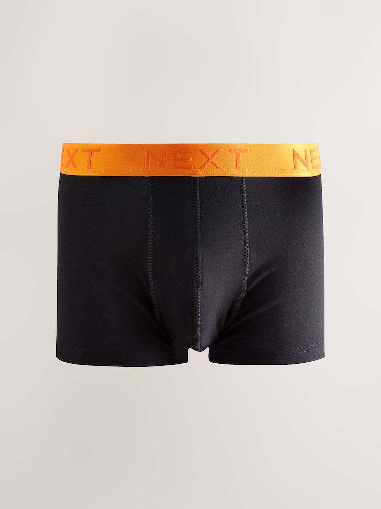 Black Bright Colour Waistband Hipster Boxers 5 Pack - Image 6 of 9