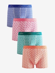 Estampado marino de color intenso - Signature Cotton Rich Boxers 4 Pack - Imagen 1 de 10