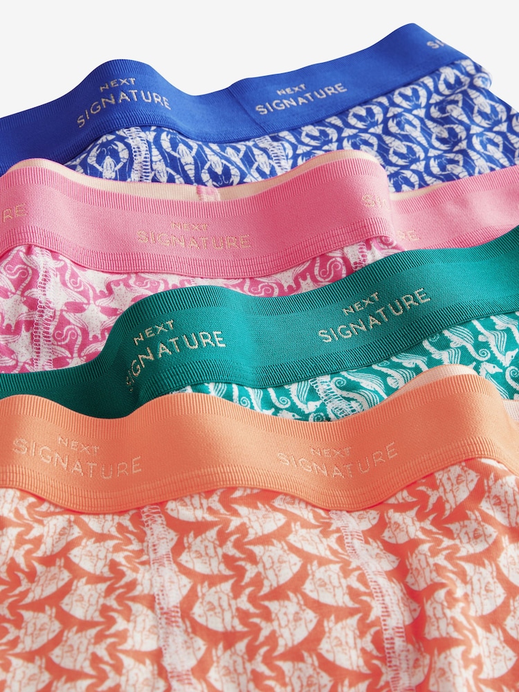 Estampado marino de color intenso - Signature Cotton Rich Boxers 4 Pack - Imagen 10 de 10