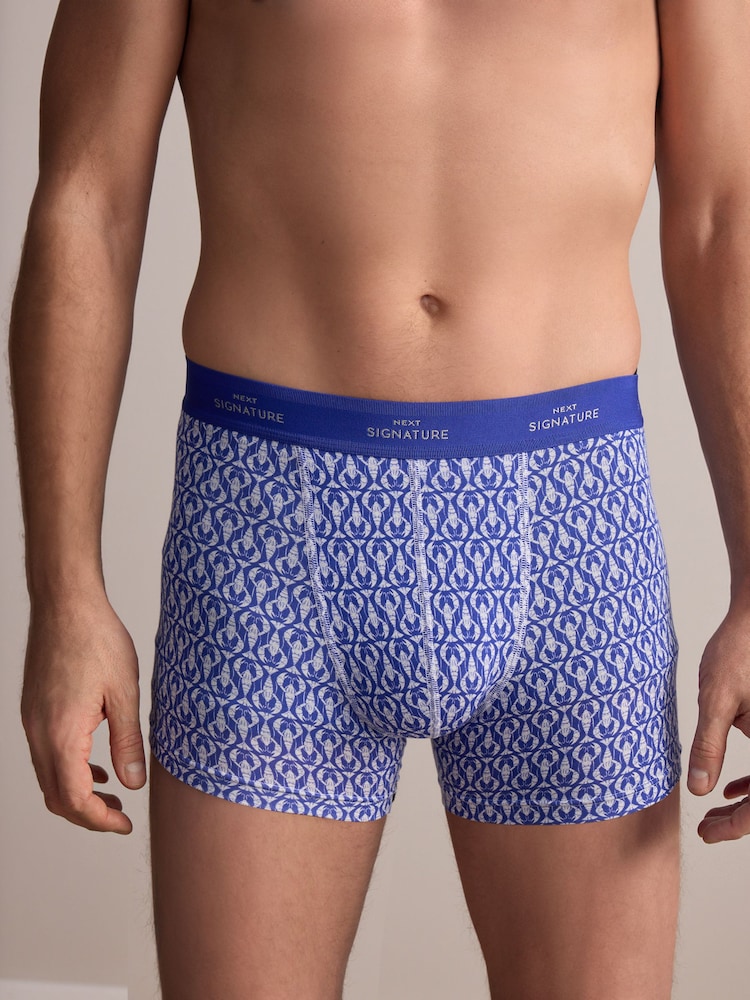 Estampado marino de color intenso - Signature Cotton Rich Boxers 4 Pack - Imagen 2 de 10