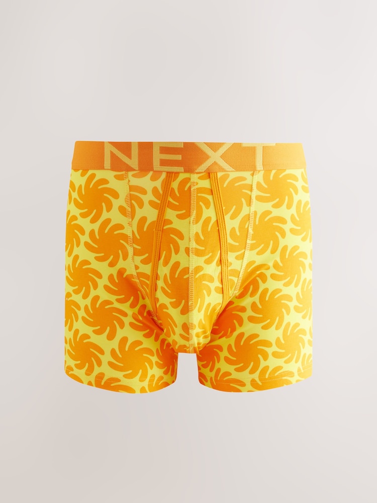 Leuchtend Rot/Grün/Gelb, Muster - Geometrisch - Boxershorts mit A-Front, 4er-Pack - Image 5 of 8