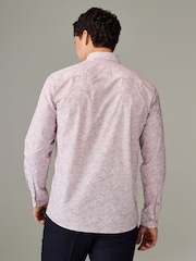 Pink Rooftop Wonder Regular Fit Signature Collection 100% Italian Fabric Printed Formal Shirt - Image 3 of 8