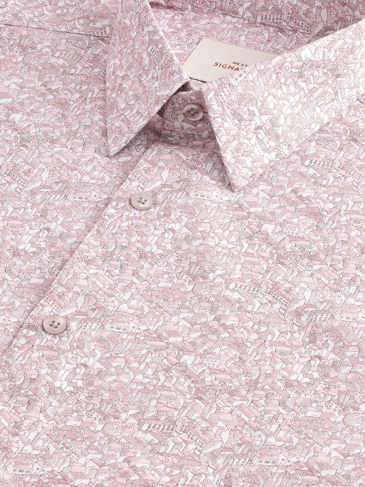 Merveille Rose Doortop - Signature Collection 100Chemises habillées % tissu italien - Image 7 of 8