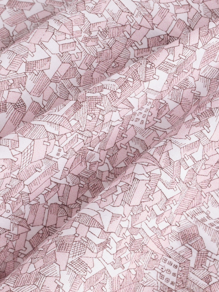 Pink Rooftop Wonder - Signature Collection 100% Italian Fabric Printed Formal Shirt - Image 8 of 8 Pink Rooftop Wonder - Signature Collection 100% Italian Fabric Printed Formal Shirt - Image 8 of 8