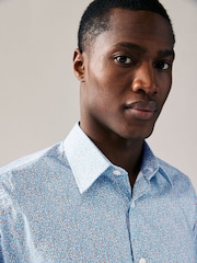 Hidcote Leaves Regular Fit Signature Collection 100% Italian Fabric Printed Formal Shirt - Image 1 of 8
