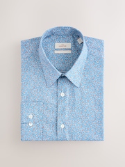 Hidcote Leaves Regular Fit Signature Collection 100% Italian Fabric Printed Formal Shirt - Image 6 of 8