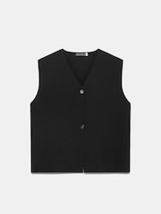 Mint Velvet Black Textured Waistcoat - Image 3 of 4