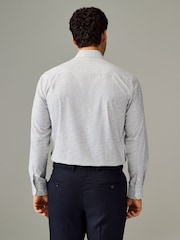 Scattered Leaves Regular Fit Signature Collection 100% Italian Fabric Printed Formal Shirt - Image 5 of 11