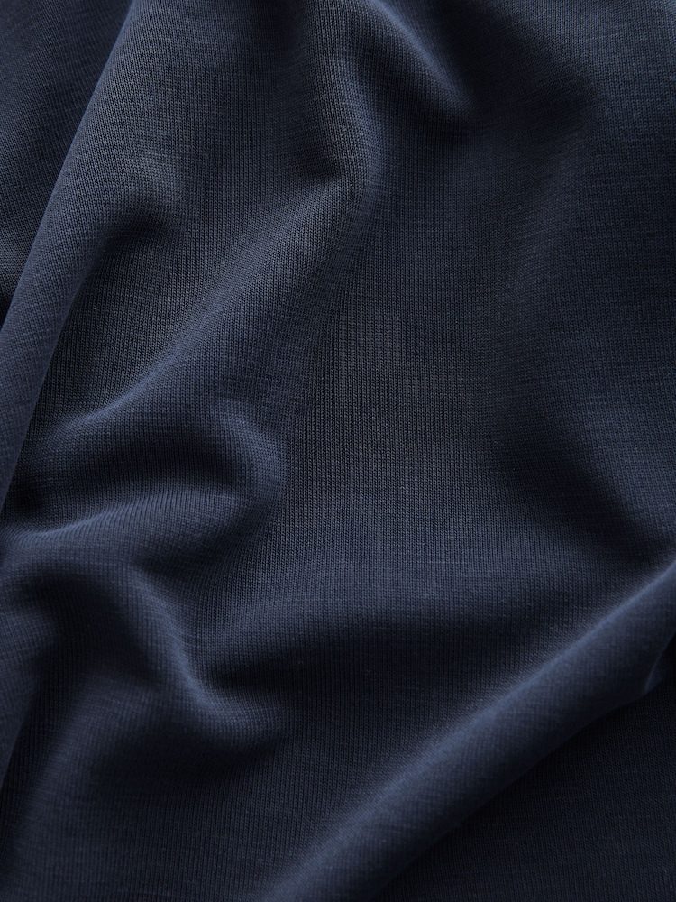 Navy Relaxed Fit Premium Modal Boxy T-Shirt - Image 8 of 8