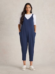 White Stuff Blue Selina Jersey Jumpsuit - Image 1 of 6