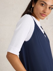 White Stuff Blue Selina Jersey Jumpsuit - Image 4 of 6