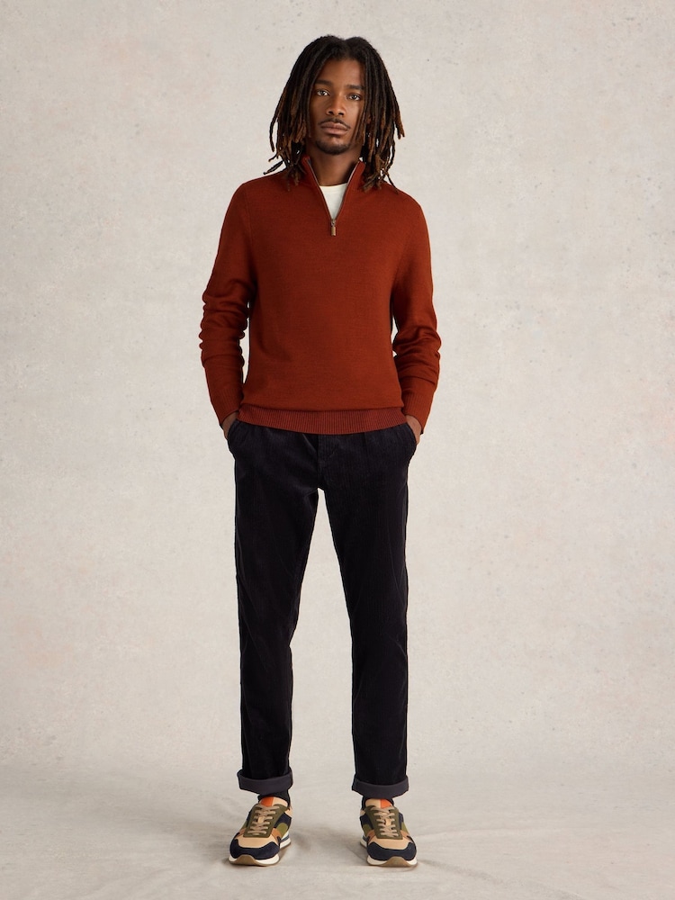 White Stuff Orange Newport Merino Funnel Jumper - Image 1 of 6