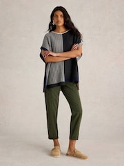White Stuff Natural Ash Knitted Step Hem Poncho - Image 1 of 6