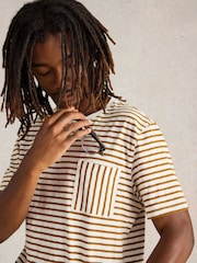 White Stuff Natural 100% Cotton Abersoch Stripe Short Sleeve T-Shirt - Image 4 of 6