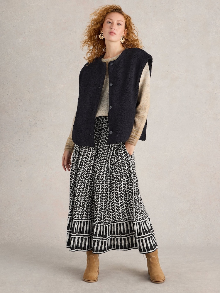 White Stuff Black Borg Gilet - Image 1 of 4