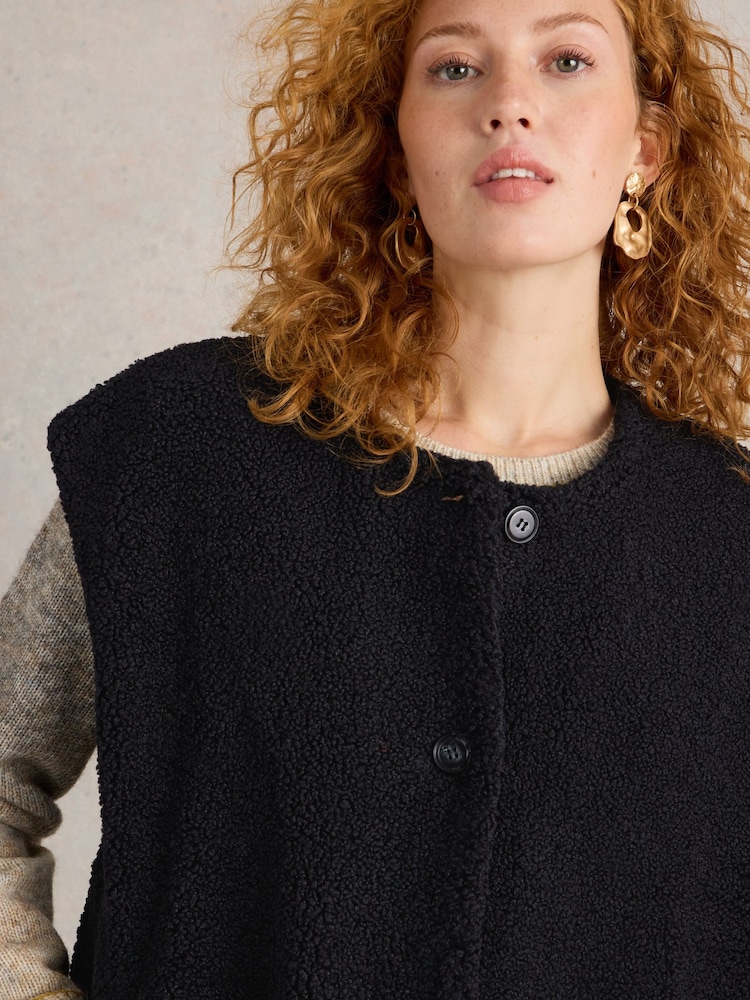 White Stuff Black Borg Gilet - Image 4 of 4