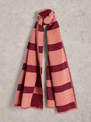 White Stuff Pink Selma Midweight Scarf - Image 1 of 3