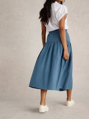 White Stuff Blue Seema Double Cloth Skirt - Image 2 of 6