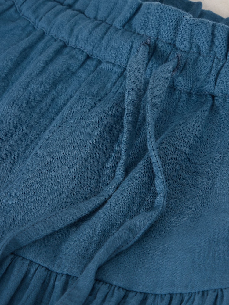 White Stuff Blue Seema Double Cloth Skirt - Image 6 of 6