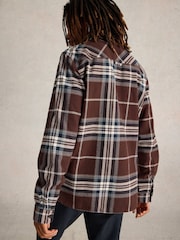 White Stuff Brown Darwen Check Overshirt - Image 2 of 6