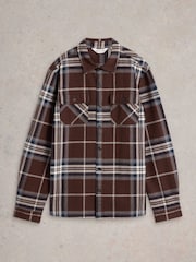 White Stuff Brown Darwen Check Overshirt - Image 5 of 6