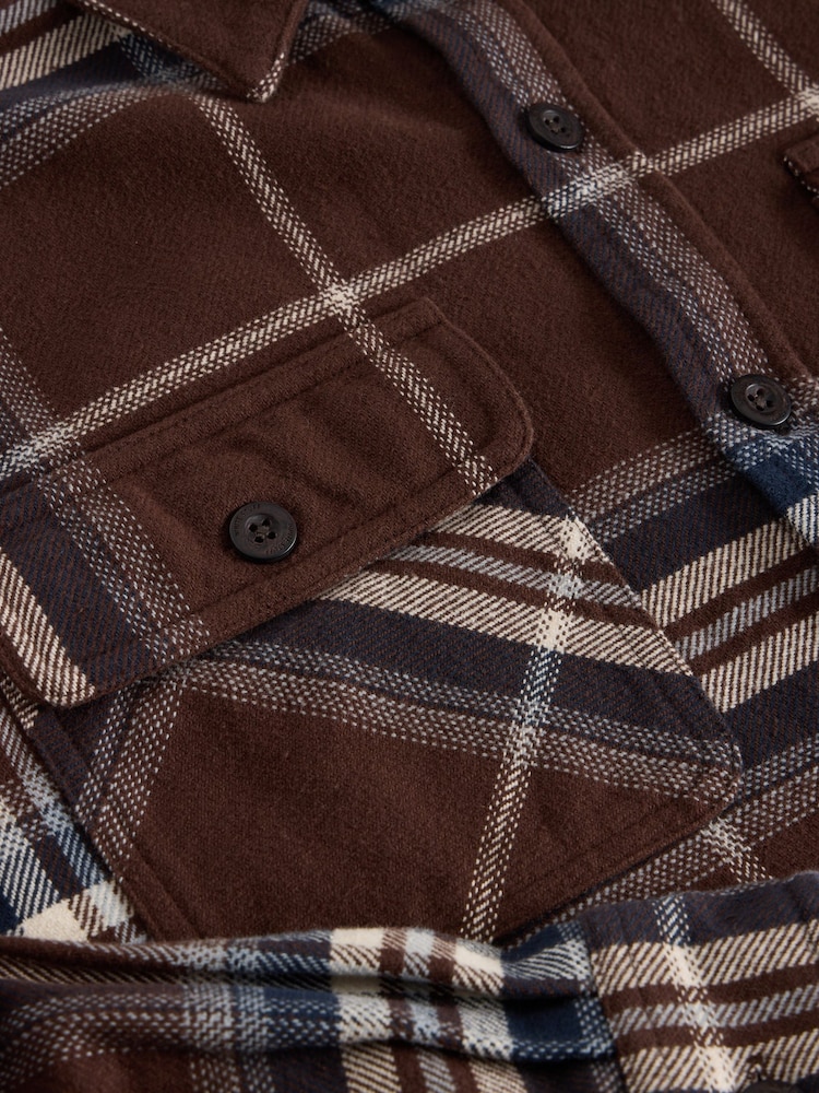 White Stuff Brown Darwen Check Overshirt - Image 6 of 6 White Stuff Brown Darwen Check Overshirt - Image 6 of 6